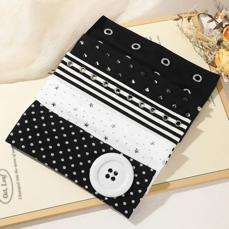 5-Pack Punk Rivet Headbands