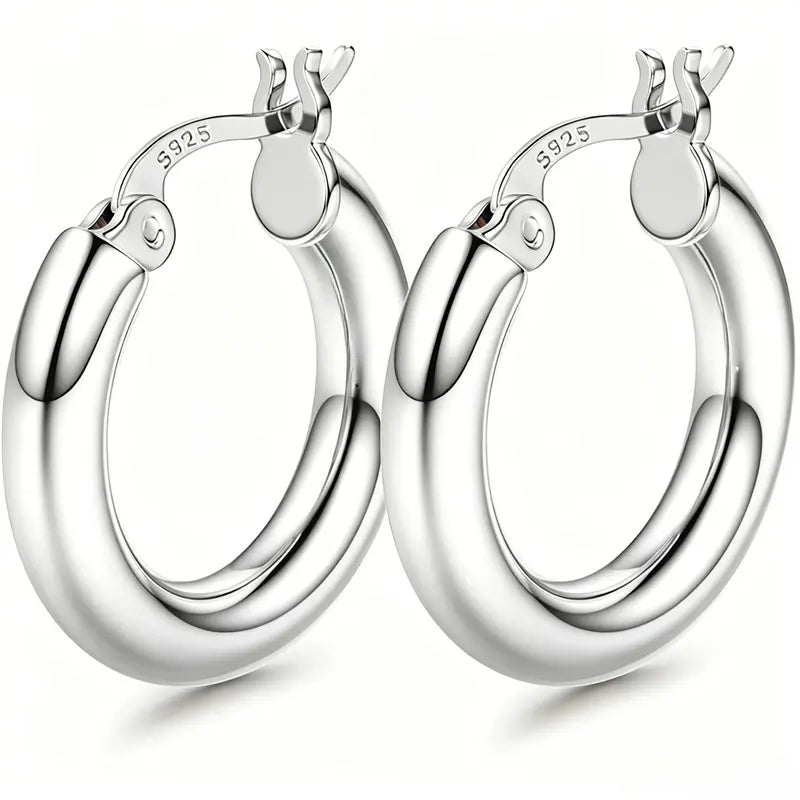 Women’s 925 Sterling Silver Gold Hoop Earrings