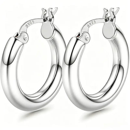 Women’s 925 Sterling Silver Gold Hoop Earrings