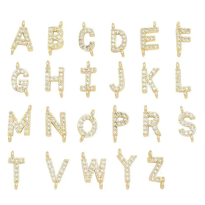 Crystal Initial Cross Necklace