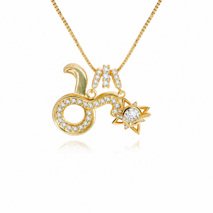 18K Gold-Plated Colorful Zodiac Star Necklace