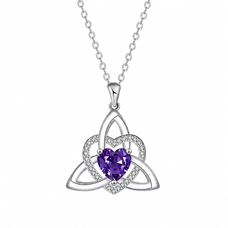 Witch’s Knot Crystal Heart Necklace