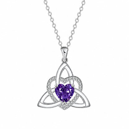 Witch’s Knot Crystal Heart Necklace