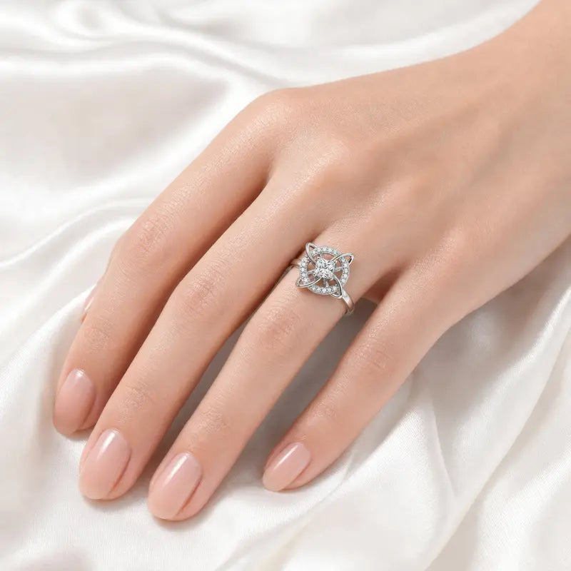 Women's Witchy Celtic Knot Band Ring