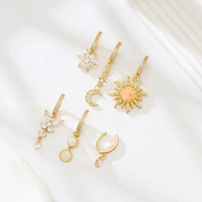 Rhinestone Butterfly & Flower Belly Ring