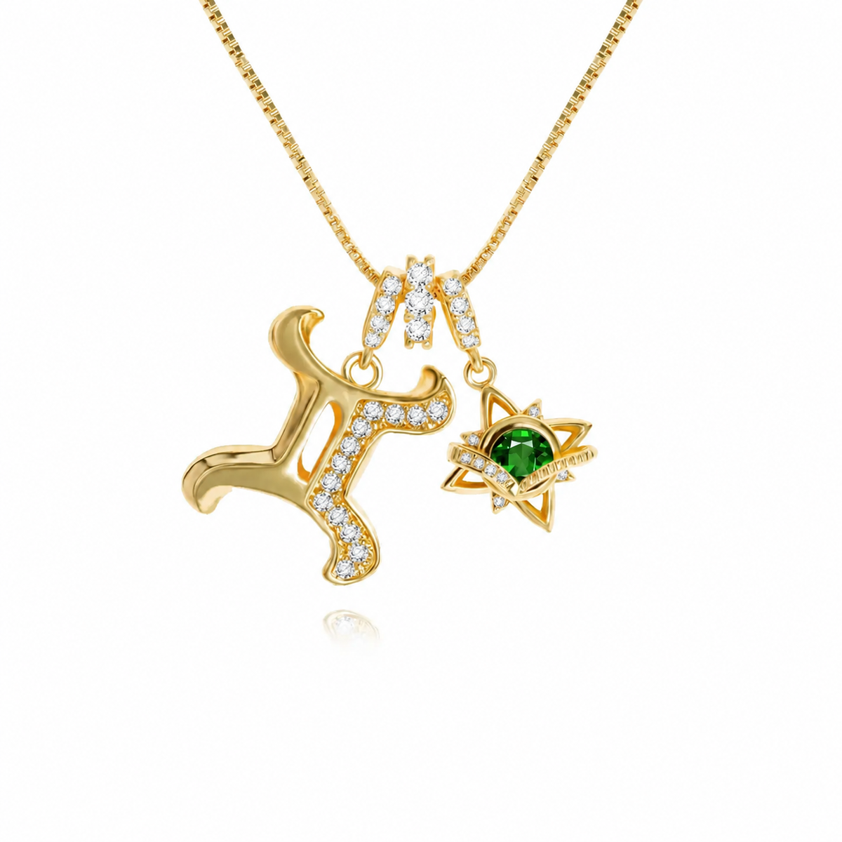 18K Gold-Plated Colorful Zodiac Star Necklace