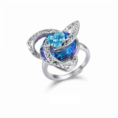 Celtic Trinity Knot Birthstone Ring