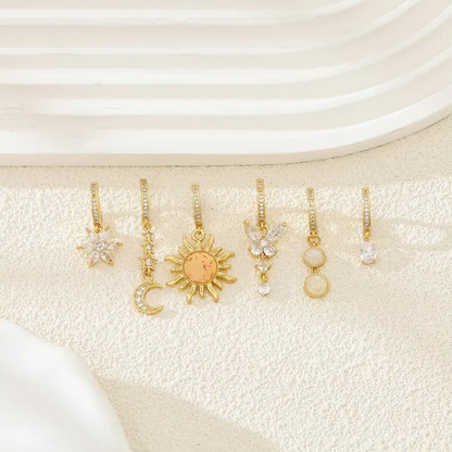 Rhinestone Butterfly & Flower Belly Ring