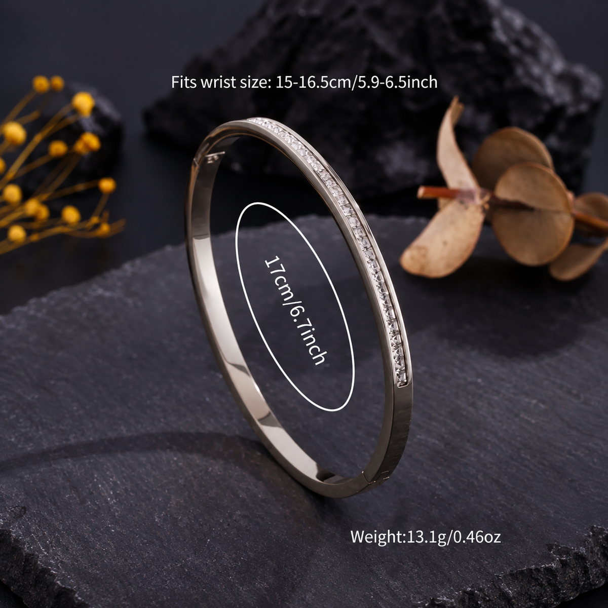 3-Piece 18K Gold-Plated Heart Bangle Set