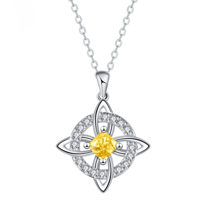Mystic Knot Birthstone Necklace