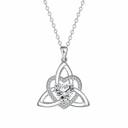 Witch’s Knot Crystal Heart Necklace