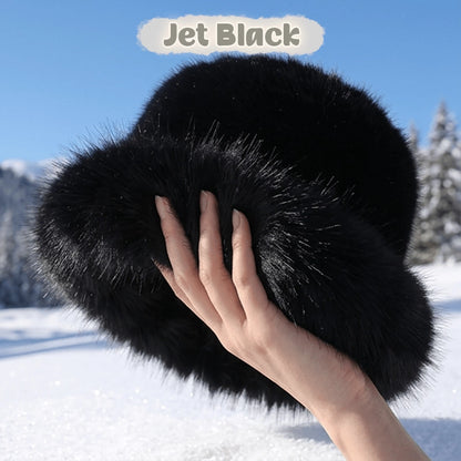 Women's Fluffy Faux Fur Winter Hat
