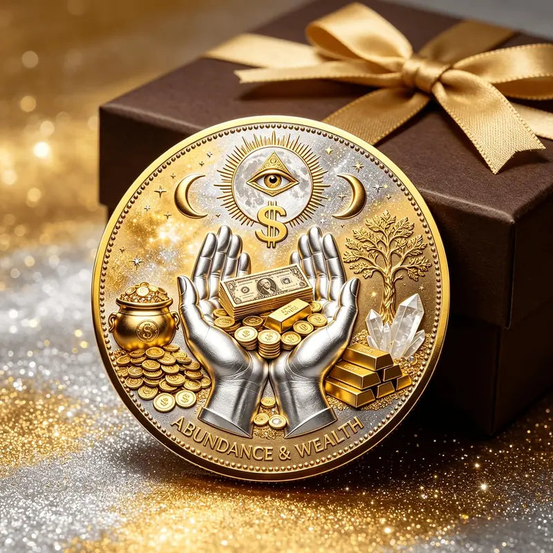 3D Wealth & Prosperity Collectible Coin, All‑Seeing Eye Design, Lucky Charm, Fortune Ornament, Decoration Items