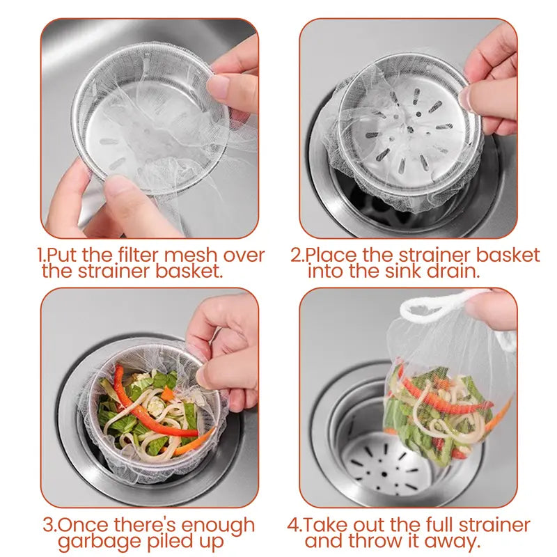 Dishwashing Sink Drain fine mesh strainer