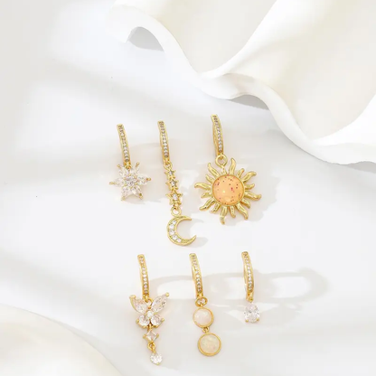 Rhinestone Butterfly & Flower Belly Ring