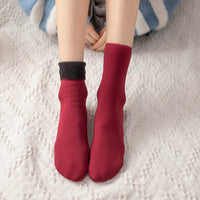 5 pairs Burgundy