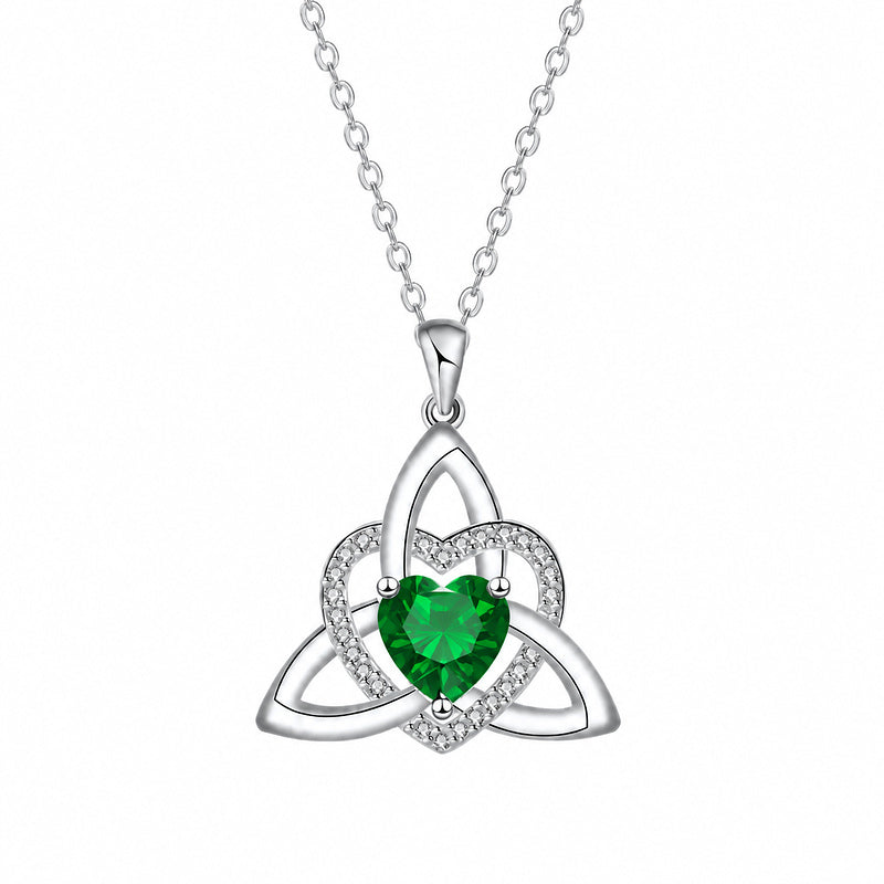 Witch’s Knot Crystal Heart Necklace