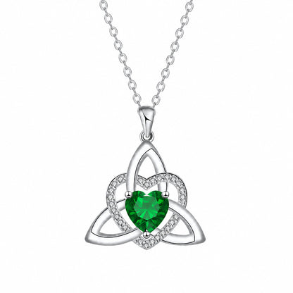 Witch’s Knot Crystal Heart Necklace