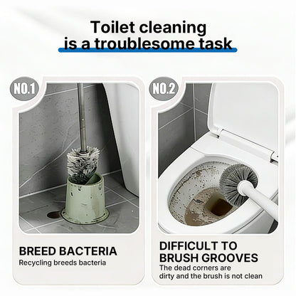 Disposable Toilet Brush Kit, No-Touch Toilet Cleaner with 32 Refill Heads