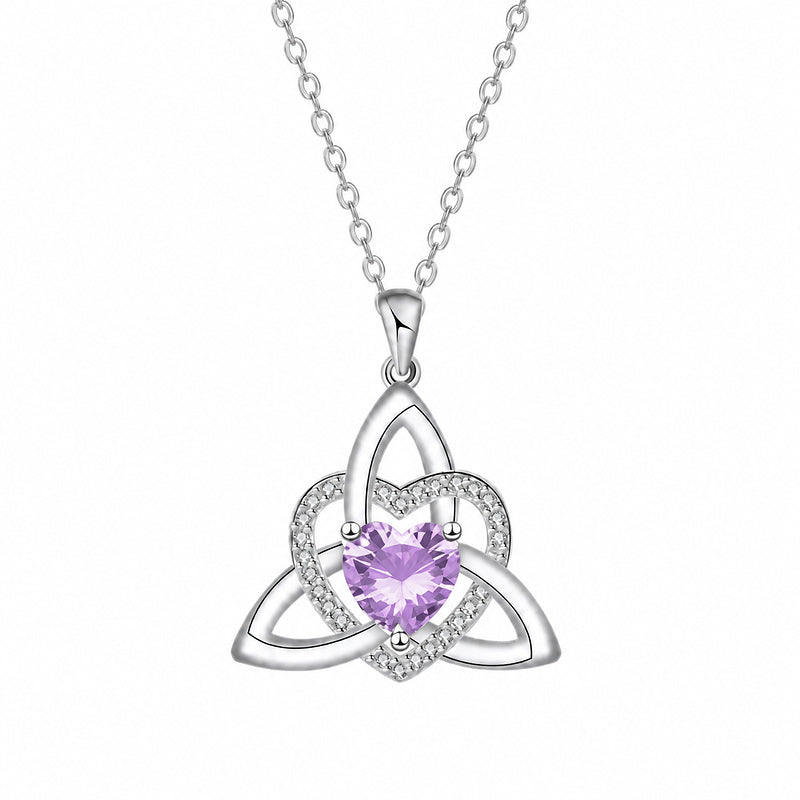 Witch’s Knot Crystal Heart Necklace