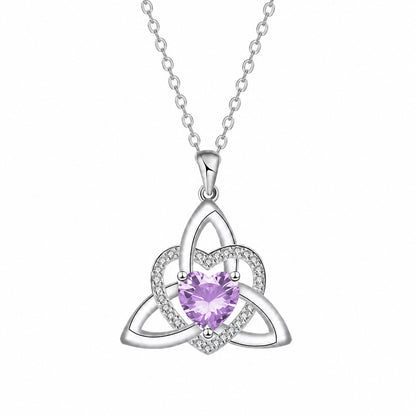 Witch’s Knot Crystal Heart Necklace
