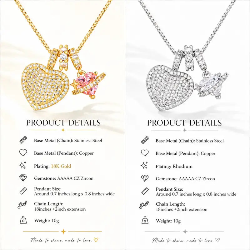 Women's Heart Charm Necklace