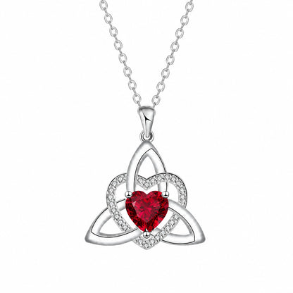 Witch’s Knot Crystal Heart Necklace