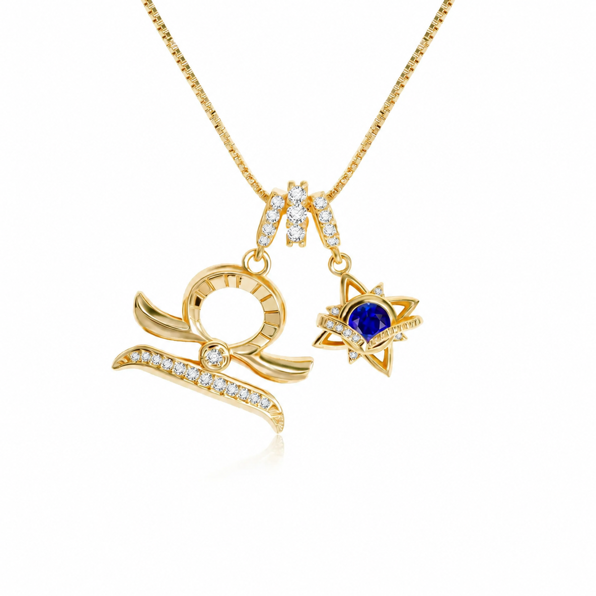 18K Gold-Plated Colorful Zodiac Star Necklace