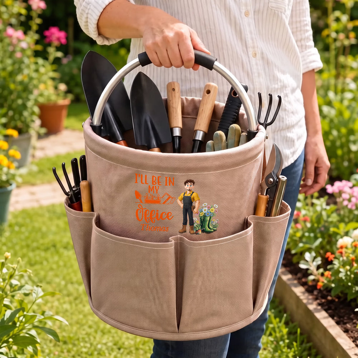 Flower Cartoon Character Gardening Bag