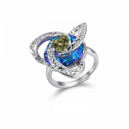 Celtic Trinity Knot Birthstone Ring