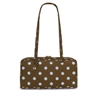 Caramel with White Polka Dots