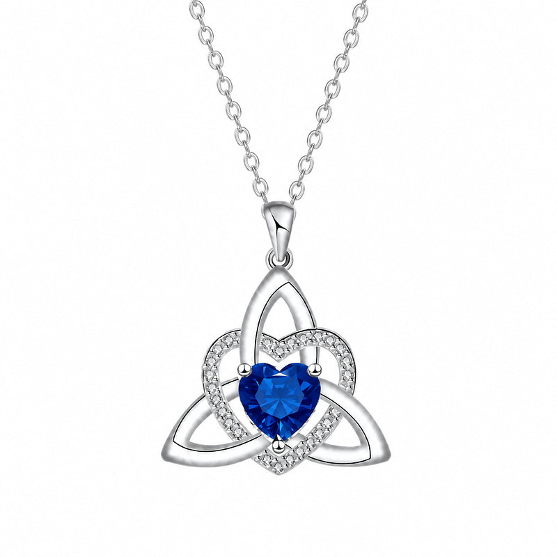 Witch’s Knot Crystal Heart Necklace