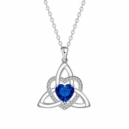 Witch’s Knot Crystal Heart Necklace