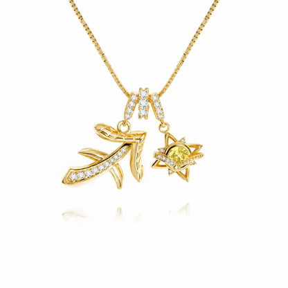 18K Gold-Plated Colorful Zodiac Star Necklace