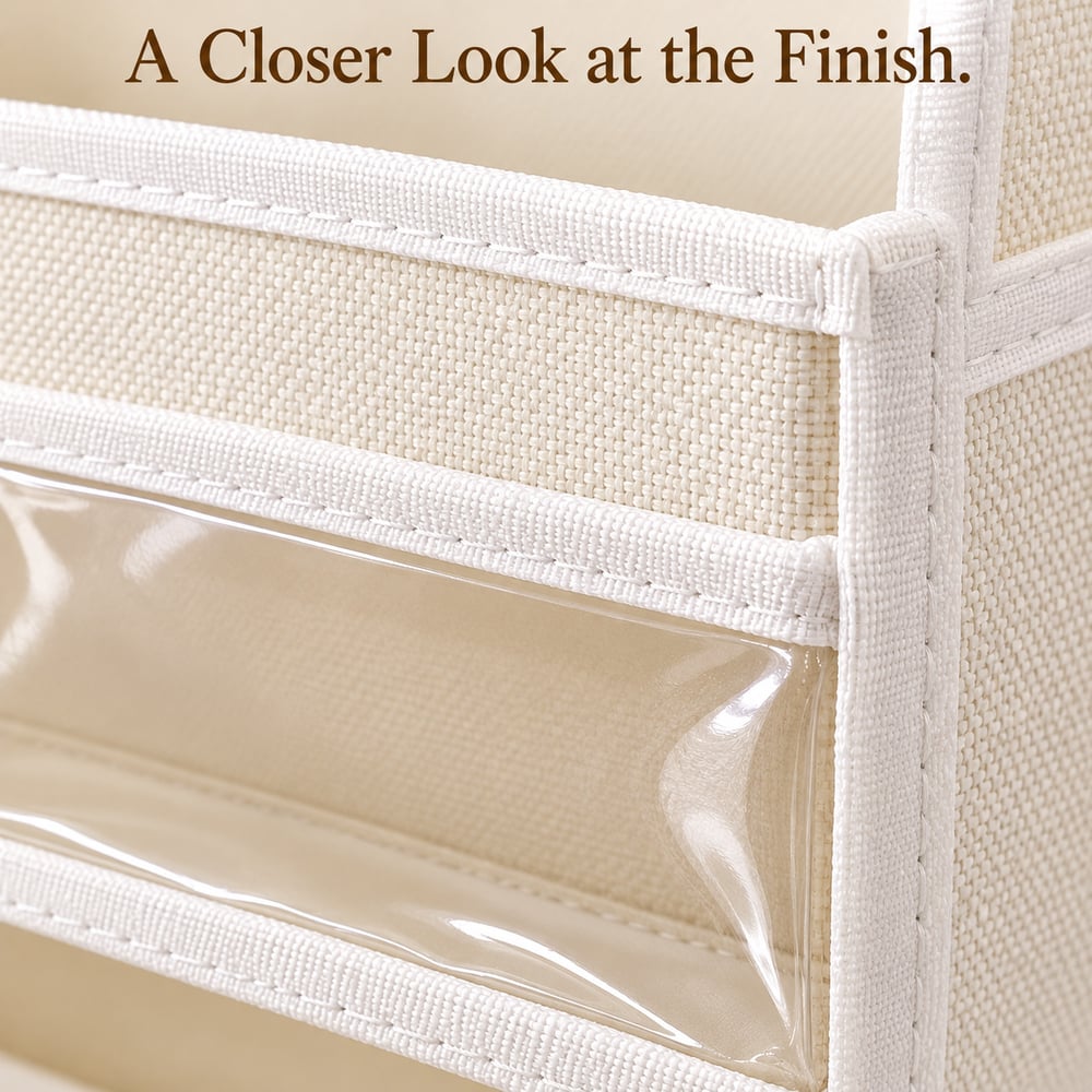 Over-Door Hanging Organizer with Clear-Front Compartments