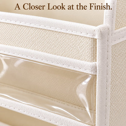 Over-Door Hanging Organizer with Clear-Front Compartments
