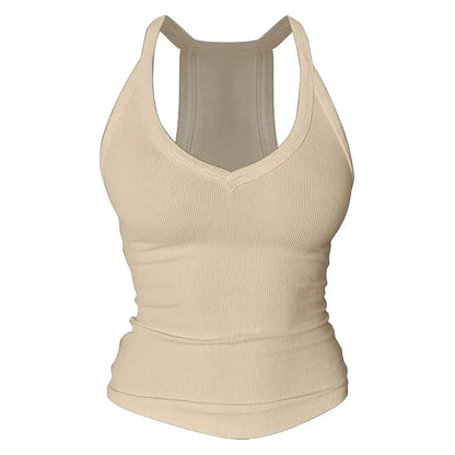V Neck Tank Tops with Built-in Bra