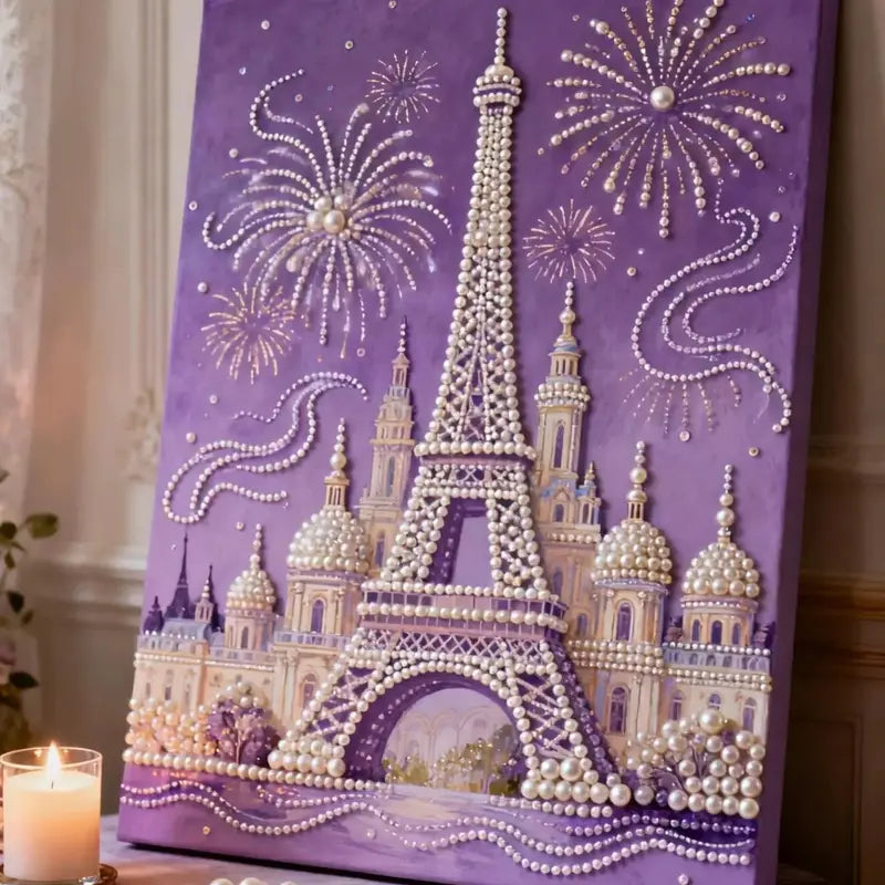 Fireworks Romantic Castle 5D Sparkling Diamond Painting Set