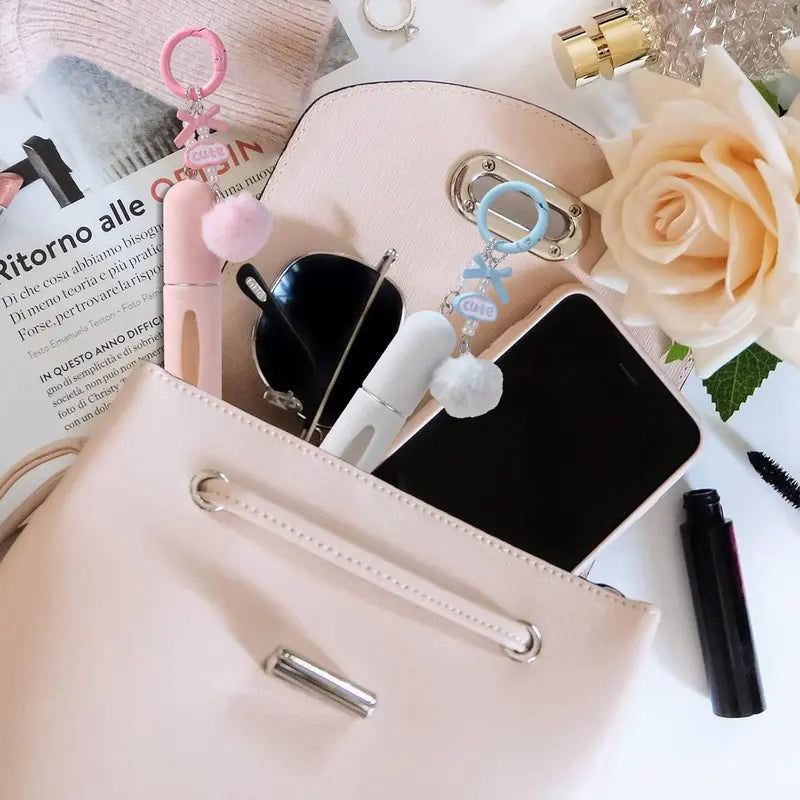 Portable 5ML Perfume Atomizer with Plush Keychain