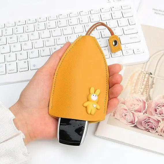 3-Pieces Cute Cartoon Pull-Out Key Case with Quick-Access Loop