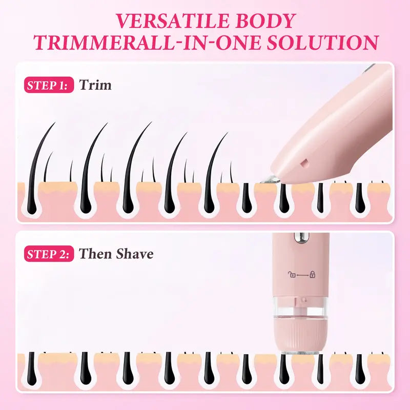 2-in-1 Waterproof Rechargeable Bikini Trimmer
