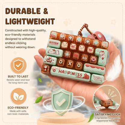 26-Key Mini Mechanical Keyboard Fidget Toy Keychain