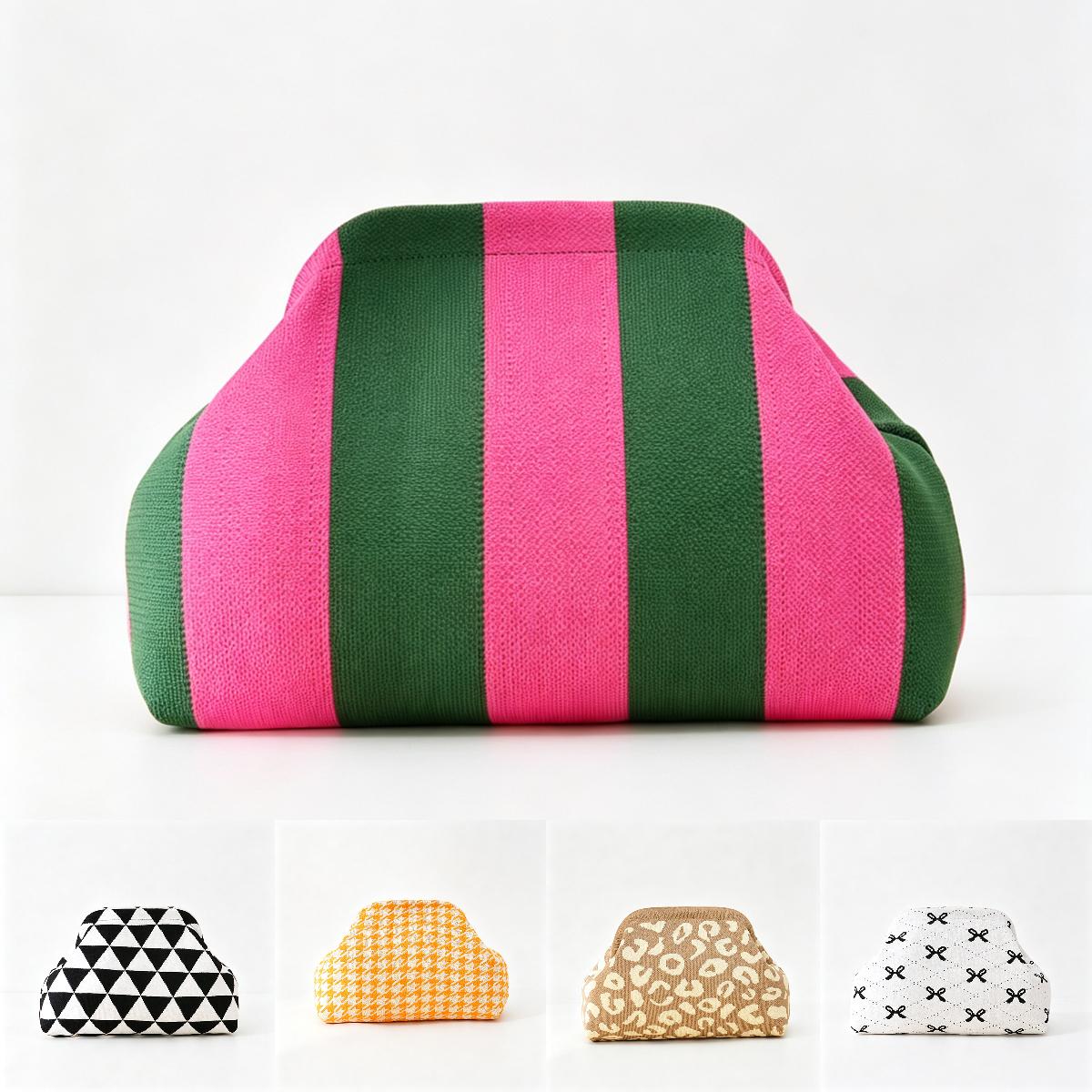 Women's Color-Block Handheld Bag