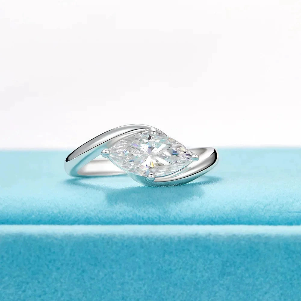 Rippling Romance Marquise Solitaire Ring