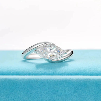 Rippling Romance Marquise Solitaire Ring