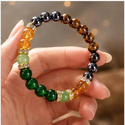 Money Bracelet with Black Onyx and Tiger's Eye