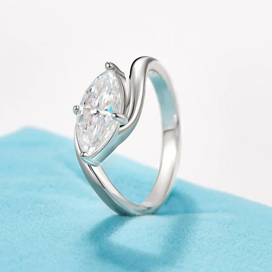 Rippling Romance Marquise Solitaire Ring