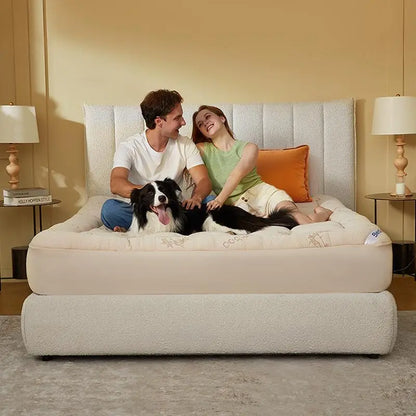 Bamboo Cooling Mattress Topper with Fitted Sheet