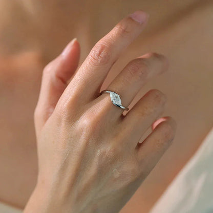 Rippling Romance Marquise Solitaire Ring