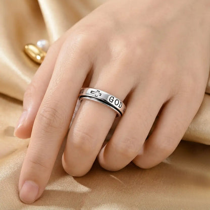 Women's 925 Silver-Plated Spinner Ring